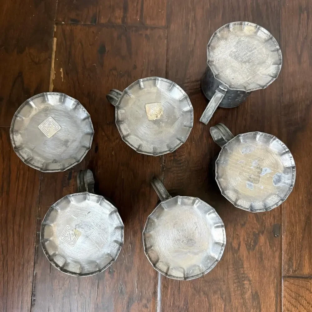 Vintage Pfaltzgraff Yorktowne Tinsmith Punched Tin Holders Set of 6